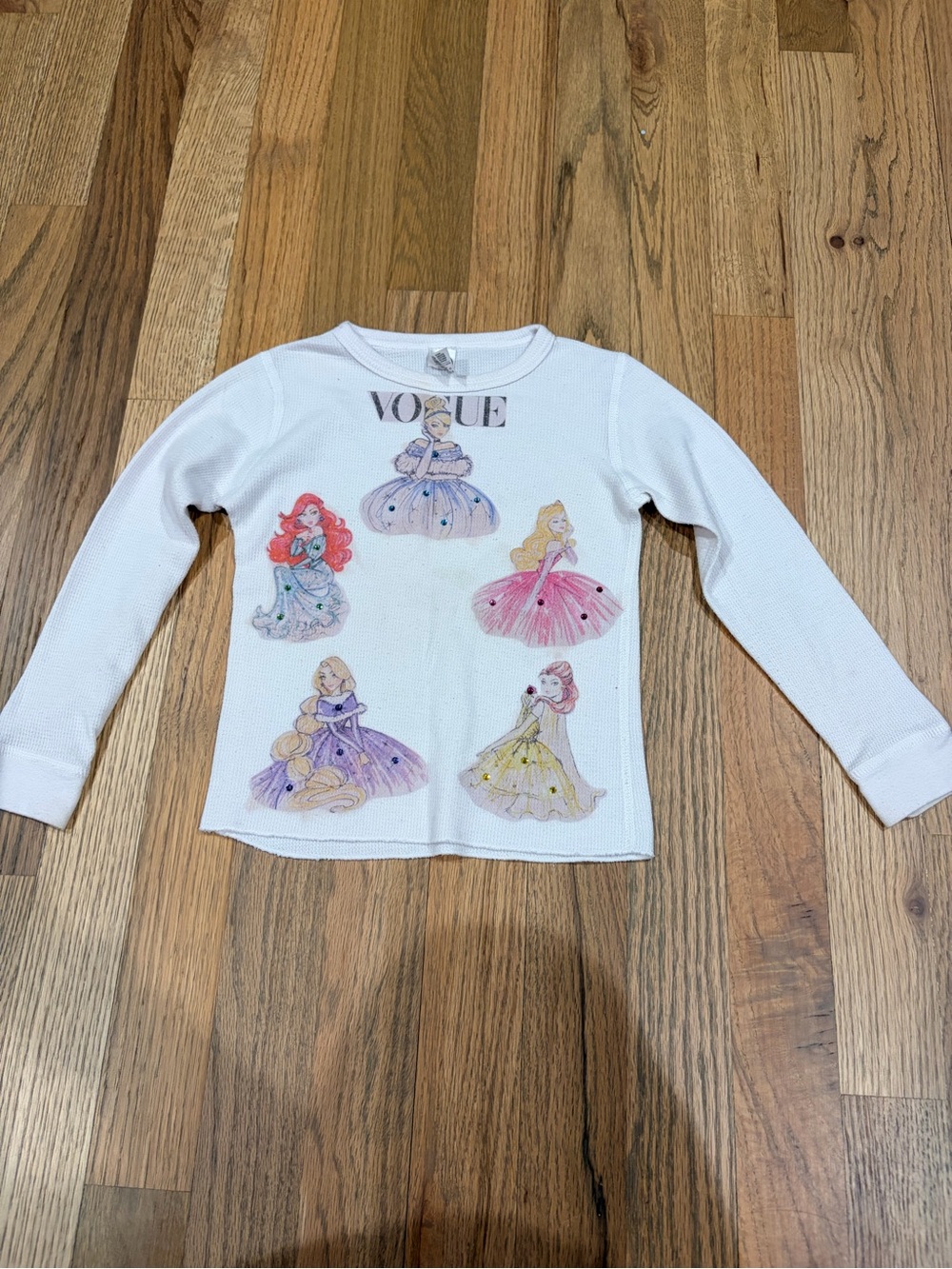 Kids by American Apparel rhinestone Disney princess Vogue long sleeve shirt